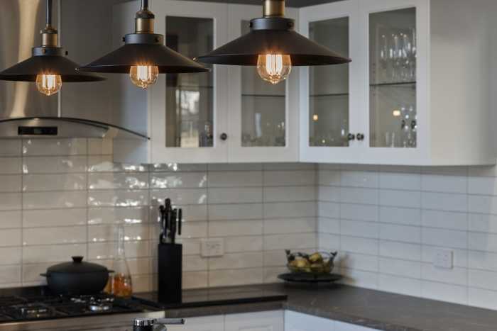 Modern Kitchen Island Lights in Blackman Home
