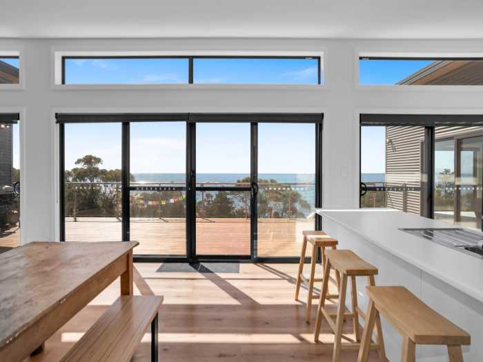 Stunning Large Living Room Windows showing ocean views