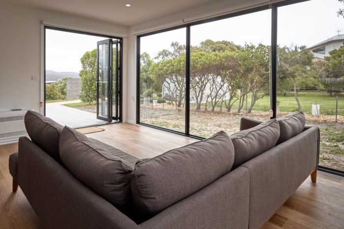 Floor to Ceiling Glass Windows in Modular Home